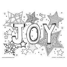 I love holiday coloring pages! Joy Holiday Coloring Page