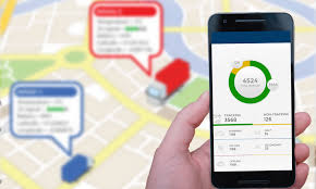 vehicle tracking mobile app with graphical charts and trip