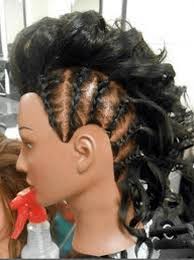 With her center section swept into a full mohawk, her sides are shaved into graphic patterns to give her a raw edginess. 6 Edgy Braided Mohawk Hairstyles For Black Women In 2014