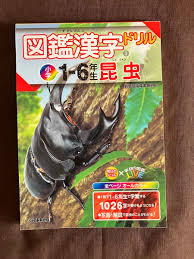 図鑑漢字ドリル　小学1～6年生　昆虫　学研　クワガタ