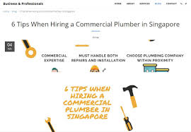 6 Tips When Hiring A Commercial Plumber In Singapore In 2020 Singapore Business Plumber Business