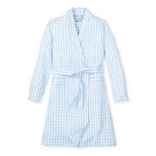 Women S Light Blue Gingham Robe Petite Plume In 2020 Womens Gingham Blue Gingham Gingham