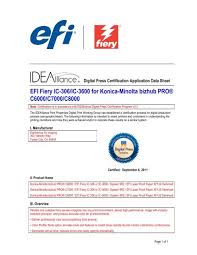 Printer / scanner | konica minolta. Efi Fiery Ic 306 Ic 3600 For Konica Minolta Bizhub Idealliance