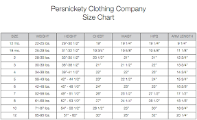 Persnickety Clothing Size Chart Mustard Pie Clothing Size Chart