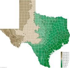 texas physical map and texas topographic map