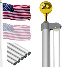 In addition to flagpoles, buy flags from our assortment of flags for sale. Buy Gientan 25ft Sectional Flag Pole Extra Thick Heavy Duty Aluminum Flagpole Kit With 3x5 Us Flag For Commercial Residential Outdoor Use Fly Up 2 Flags Online In Indonesia B092lh13zn