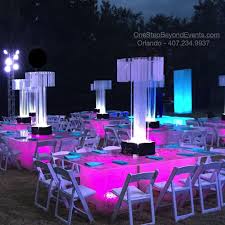 Light Up Tables For Weddings Events Or Any Party Large Or Small Table Rentals Chair Rental Party Rentals Glow Table Outdoor Wedding Lighting