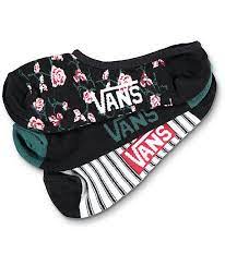 Vans Canoodle Vintage Flower 3 Pack No Show Socks Zumiez No Show Socks Vans Socks Cute Socks