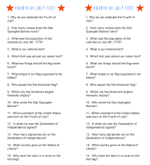 I gave each of them . 10 Best Fourth Of July Trivia Printable Printablee Com