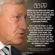 Legendary Ireland and Lions lock Willie John McBride has launched a  scathing attack