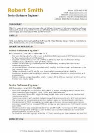 This allows hiring managers to see your template history at a glance. Senior Software Engineer Resume Samples Qwikresume