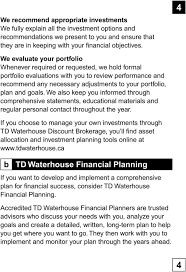 A financial planner, or wealth management advisor, reviews a company's or individual's financial statements and finds any potential risks or opportunities for growth. Discover Td Waterhouse Investment And Wealth Management For Every Stage Of Your Life Pdf Free Download