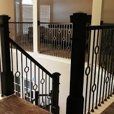 Stair railing balusters (box of 10) stair parts 1/2 plain bar iron spindle hollow square metal balusters (real satin black not matte) 4.6 out of 5 stars 46 $59.00 $ 59. Modern Hollow One Ring Circle Metal Railing Spindles 1 2 X 44 Tall Real Satin Black Not Matte Contemporary Single Ring Stair Iron Balusters 5 Pack Building Supplies Building Materials