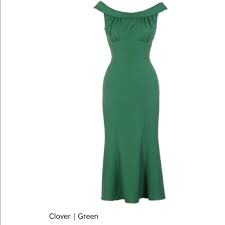 Stop Staring Vintage Clover Green Dress S