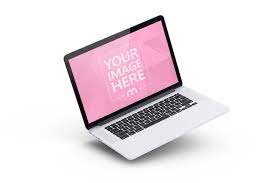 Download 3d Hovering Macbook Laptop Mockup Generator Mediamodifier