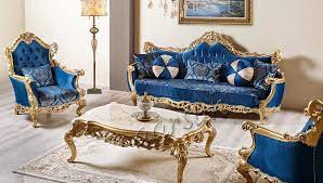 Buy blue sofa online at urban ladder, we're sure you'll be thrilled to see our sofa set collection! Royal Blue Sofa Set Quality Wood Sf 0035