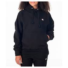 Black And Red Champion Hoodie Champion Women S Reverse Weave Hoodie In Black Modesens Black Hoodie Women Champion Clothing Champion Hoodie Women