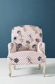 Towry 19 round floral storage ottoman. Marca Blush Floral Paisley Accent Chair