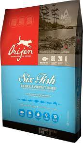 Orijen Six Fish Grain Free Dry Dog Food 25 Lb Bag Chewy Com Dog Food Reviews Grain Free Dog Food Brands Cat Food Coupons