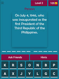 This covers everything from disney, to harry potter, and even emma stone movies, so get ready. Philippine History Quiz For Android Apk Download