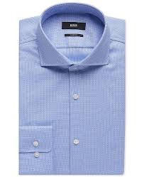 Boss Mens Sharp Fit Oxford Cotton Dress Shirt