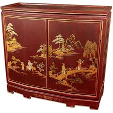 Fine red lacquer cabinet with gold gilt floral motif. Oriental Furniture Oriental Furniture Red Lacquer Japanese Slant Front Cabinet Lcq 35 Rc The Home Depot