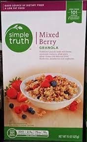 Amazon Com Simple Truth Mixed Berry Granola 15 Oz Pack Of 3