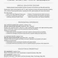 For those who have english as there first. Special Education Teacher Resume Example