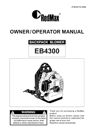 redmax ebz7001 ca specifications manualzz com