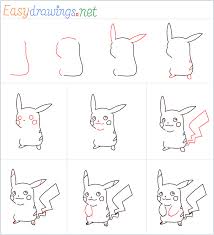 Pikachu's mouth is very adorable and it kind of resembles the number 3 if it were turned on it's side. How To Draw Pikachu Step By Step 10 Easy Phase