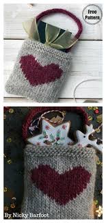 Maybe you would like to learn more about one of these? Heart Gift Bag Free Knitting Pattern Knitting Bag Pattern Knitted Heart Pattern Small Knitting Projects