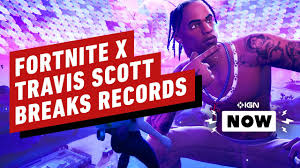 A travis scott cosmetic set was added in v12.00. Fortnite X Travis Scott Concert Breaks Records Ign Now Youtube