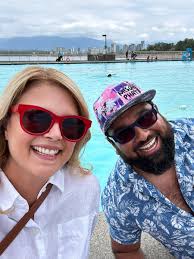 We didn't have a reservation but we dropped-in for the noon swim at Kits  Pool. On a holiday Monday no one was turned away, it's actually only  happened once this year. Anyway,