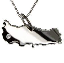 Türkei karte kette, schau dir angebote von ‪türkei karten. Schmuckador Kette Mit Anhanger 50cm Halskette Turkei Anhanger Mit Einem Brillant 0 015ct An Ihrem Wunschort In 925 Silber Online Kaufen Otto