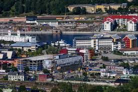 Sundsvall, town and seaport in västernorrland län (county), northern sweden. Sundsvall Sweden A View Over The City From A Local Mountaintop Stock Photo Adobe Stock