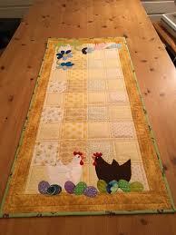 Chickens Sitting On Easter Eggs Such A Cute Table Runner Easter Table Runner Pattern Easter Table Runners Patchwork Table Runner
