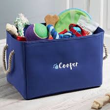 Blue storage tote (backordered until 07/30/2021) was $34.99 sale $24.49. Embroidered Blue Pet Toy Storage Tote Pet Gifts