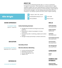 It follows a simple resume format, with name and address bolded at the top, followed by objective, education, experience. Cv Examples And Cv Templates Studentjob Uk