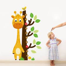 giraffe wall decal growth chart