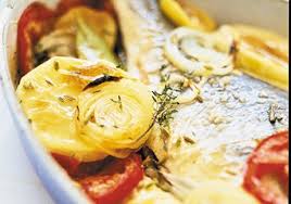 Dorade Au Four Sur Lit De Pommes De Terre Recettes Pommes De Terre Recette Pomme De Terre Dorade Au Four Recette Dorade Au Four