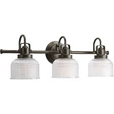 Progress Lighting Archie Collection Venetian Bronze 3 Light Vanity Fixture The Home D Bronze Bathroom Light Fixtures Vanity Lighting Bathroom Vanity Lighting