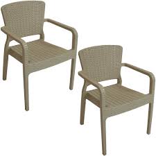 Save wicker armchair to get email alerts and updates on your ebay feed. Sunnydaze Faux Wicker Rattan Design Plastic All Weather Commercial Grade Segonia Indoor Outdoor Patio Dining Arm Chair Tan 2pk Target