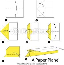 Now you can have fun coloring it in, and enjoying your work. Step By Step Instructions How To Make Origami A Paper Plane Canstock