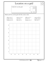 Coloring A Grid 1 Everyday Math Coordinate Grid Activities Kids Math Worksheets