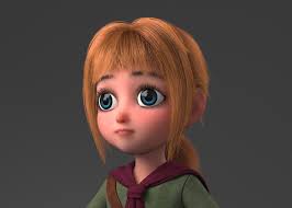 Arnold Rig 3d Obj Girl Cartoon Cartoon 3d Characters
