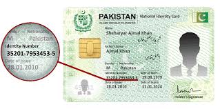 A tracking id on the back of the card. Pak Identity
