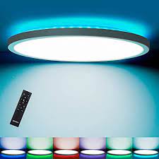Square led flush mount hampton bay s 12 in. Oeegoo Rgb Led Flush Mount Ceiling Light With Remote 12inch 24w 2400lm Round Thin Dimmable Ceiling Lamp Modern Low Profile Ceiling Light Fixture For Bedroom Kitchen Living Room 3000k 6500k White