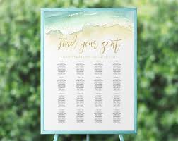 Wedding Seating Chart Beach Wedding Seating Chart Printable