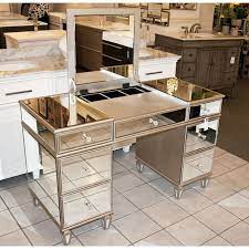 Mercer41 vanity makeup table set makes styling hair and makeup got easier. Mirrored Vanity Table Desk Mirrored Bedroom Furniture Mirrored Vanity Table Vanity Table