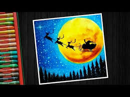 Christmas Drawing With Santa By Oil Pastel For Beginners Step By Step Oil Pastel Art Oil Pastel Oil Pastel Drawings